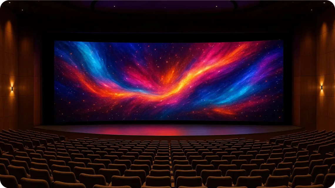 Auditoriums stage backdrop LED